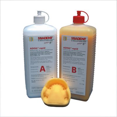 Adisil rapid 1:1 silicone de duplicao 24 shore amarelo 2x1kg