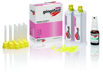 Silicone de falsa gengiva Gingifast Elastic set 2x50ml