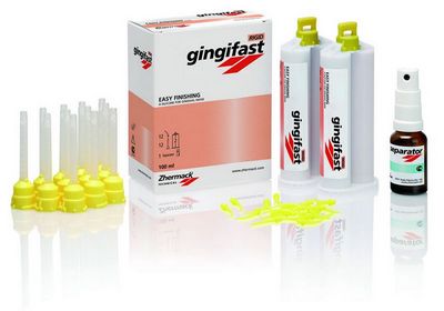 Silicone de falsa gengiva Gingifast Rigid set 2x50ml